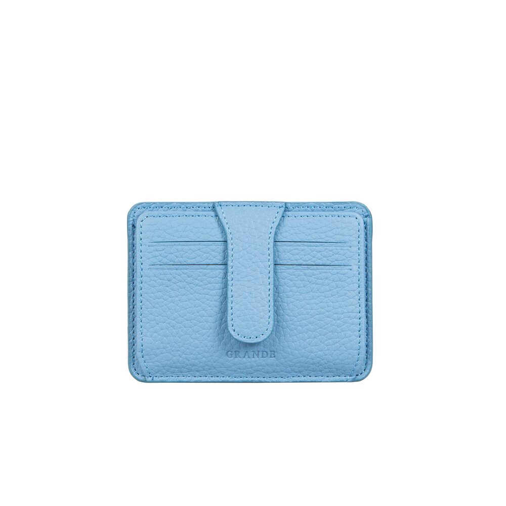 4438 3607 Leather Card Holder and Slim Minimalist Small Snap Wallet Iced